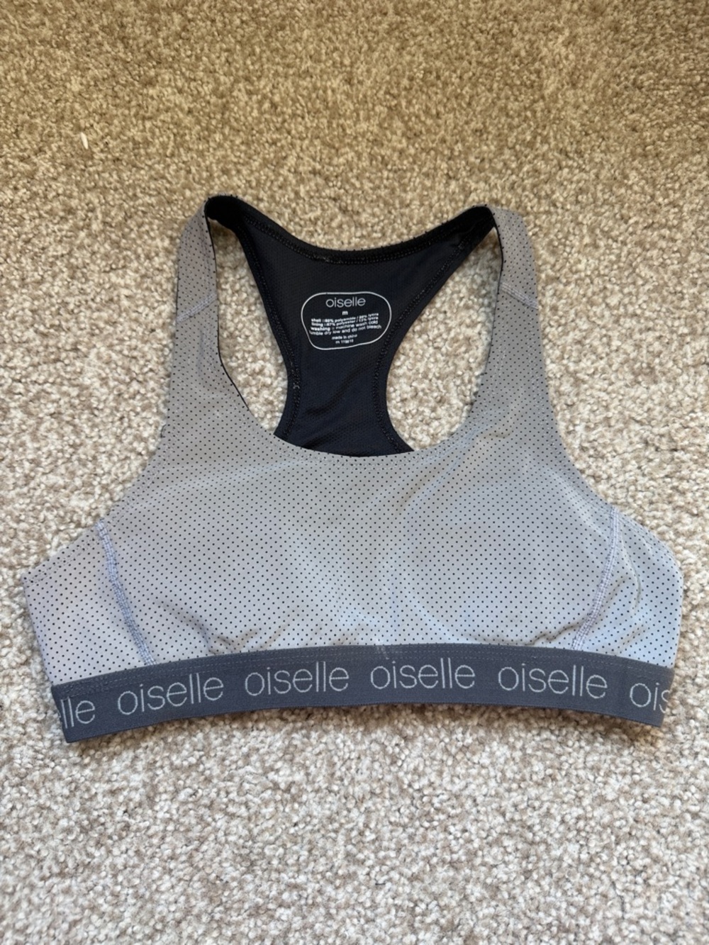 Oiselle Reflective Racerback Women’s Sports Bra - Size Medium